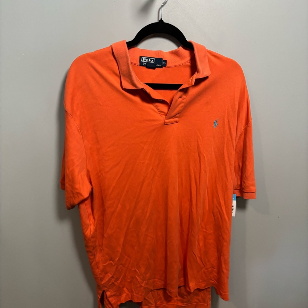 Ralph Lauren Orange Polo Shirt Classic Fit. 5
